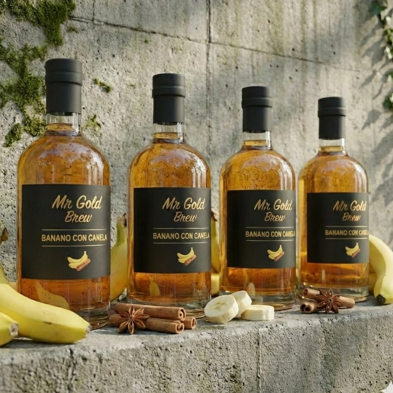 Syrups Artesanales MR Gold Brew 750 ml | Sabores 100% Naturales para Café, Sodas y Coctelería