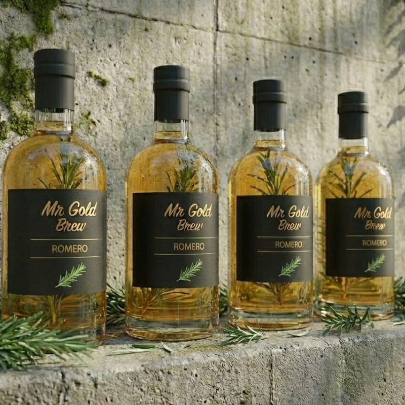 Syrups Artesanales MR Gold Brew 750 ml | Sabores 100% Naturales para Café, Sodas y Coctelería